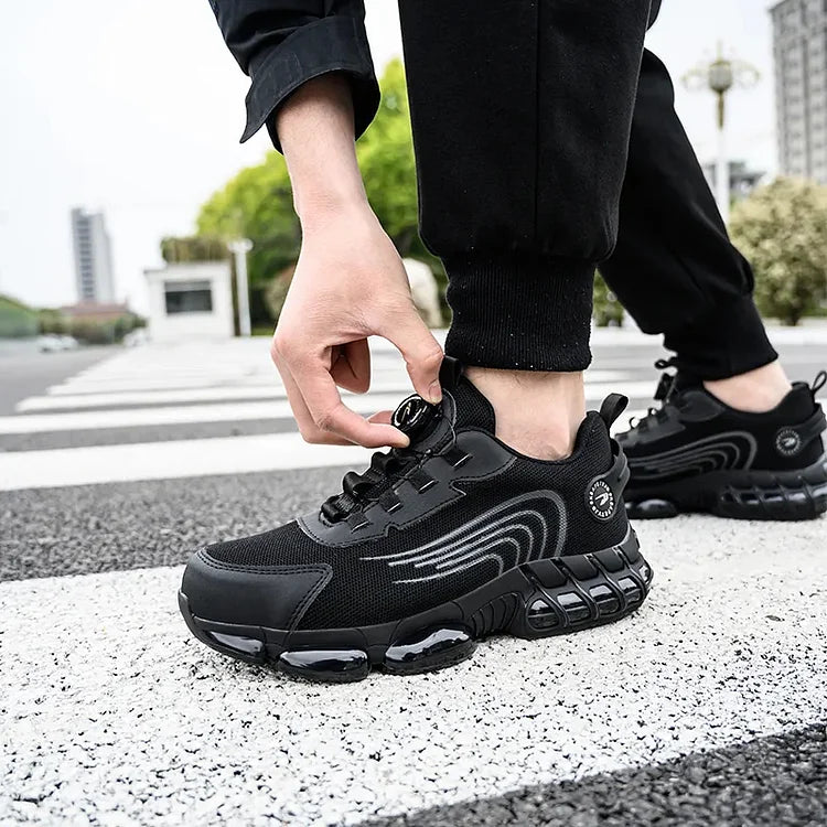 Mens Mesh Sneakers with Rotary Lacing System