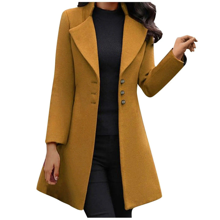 Womens Coat Warm Autumn Outerwear Classic Fit - BritishMode
