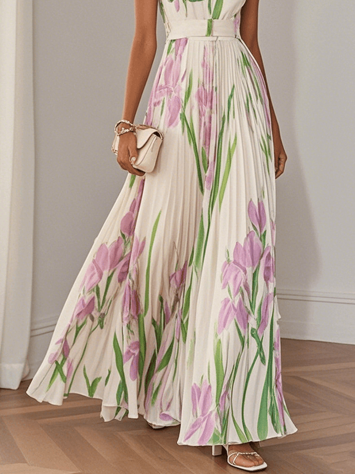 Womens Boho A-Line Dress Floral Flowing