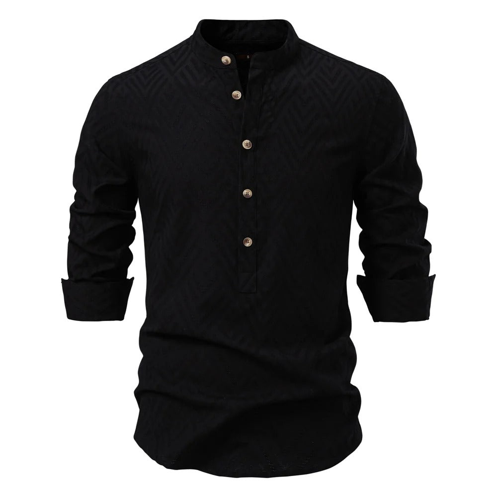 Mens Dress Shirt Cotton Classic Fit with Collar