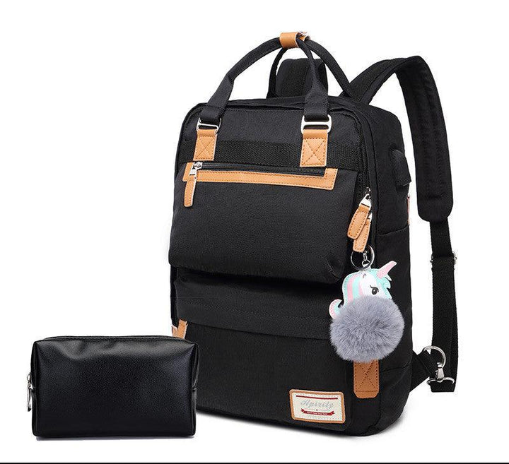 Womens Waterproof Backpack with 15.6-Inch Laptop Compartment