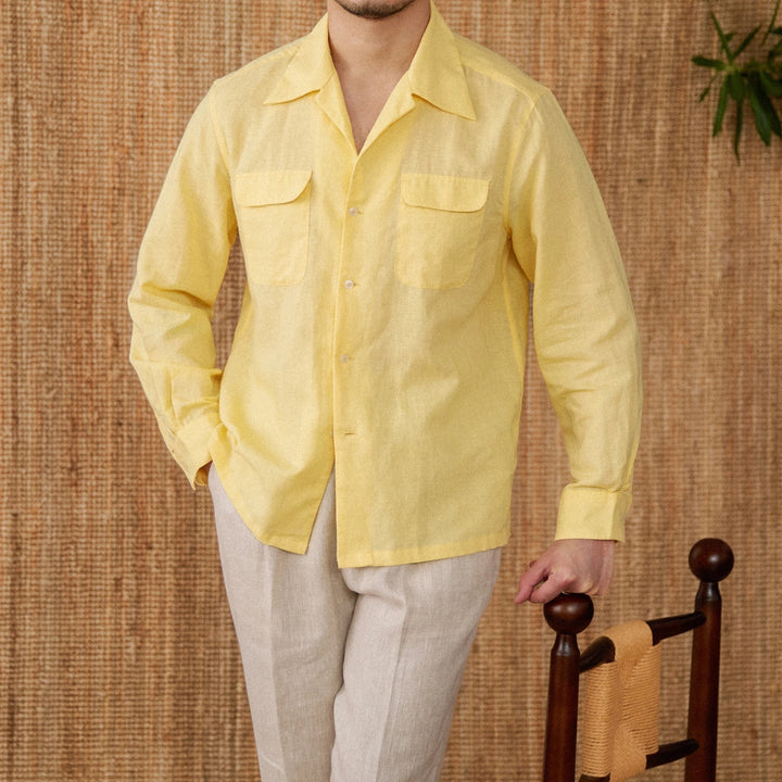 Womens Linen Shirt with Pocket Elegant Fit