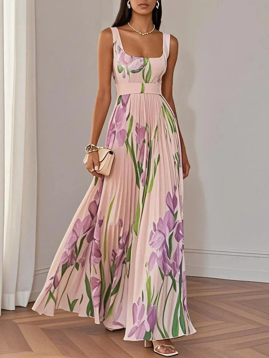 Womens Boho A-Line Dress Floral Flowing