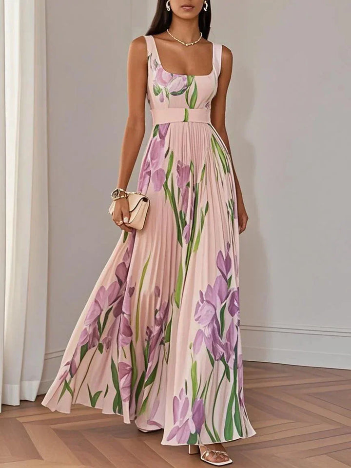 Womens Boho A-Line Dress Floral Flowing