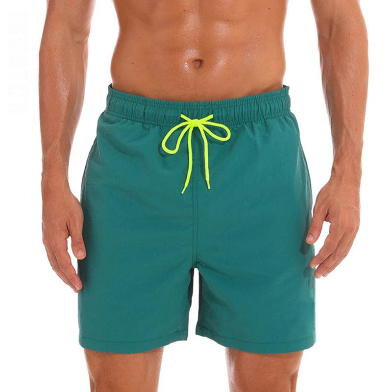 Mens Swim Shorts with Drawstring Elastic Waist - BritishMode