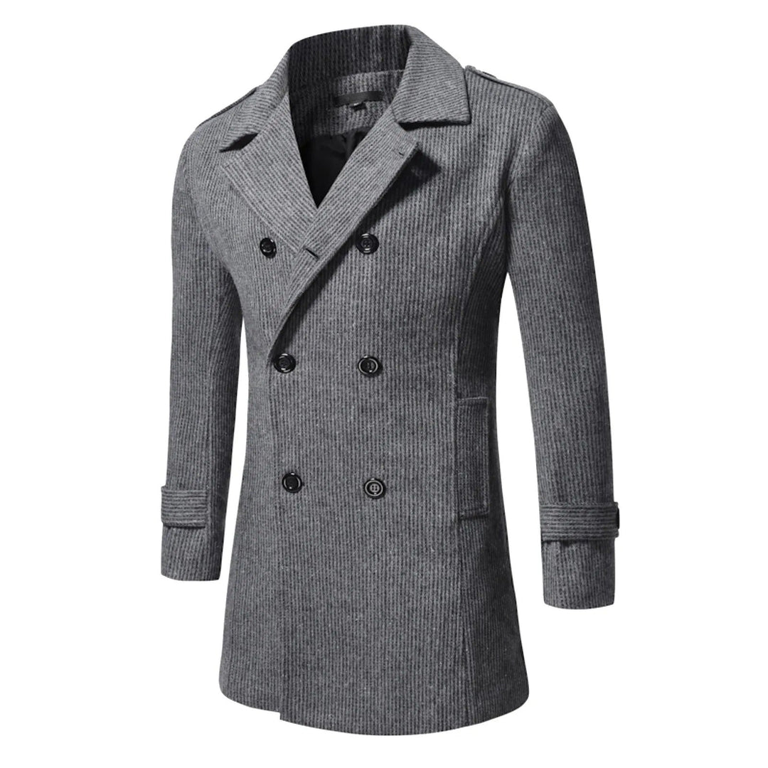 Womens Double Breasted Coat Wool Blend Classic Fit