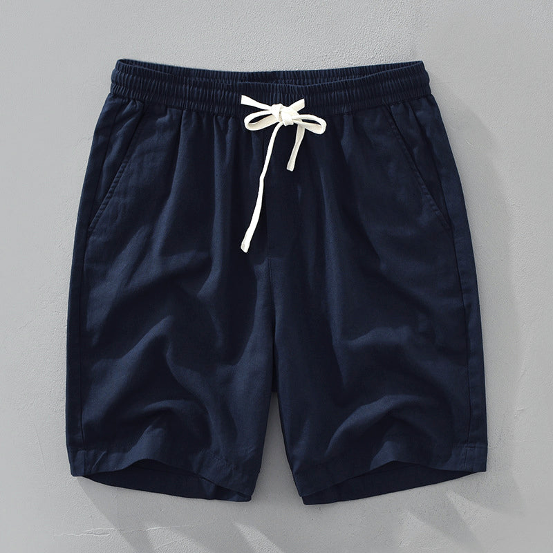 Mens Linen Beach Shorts Relaxed Fit