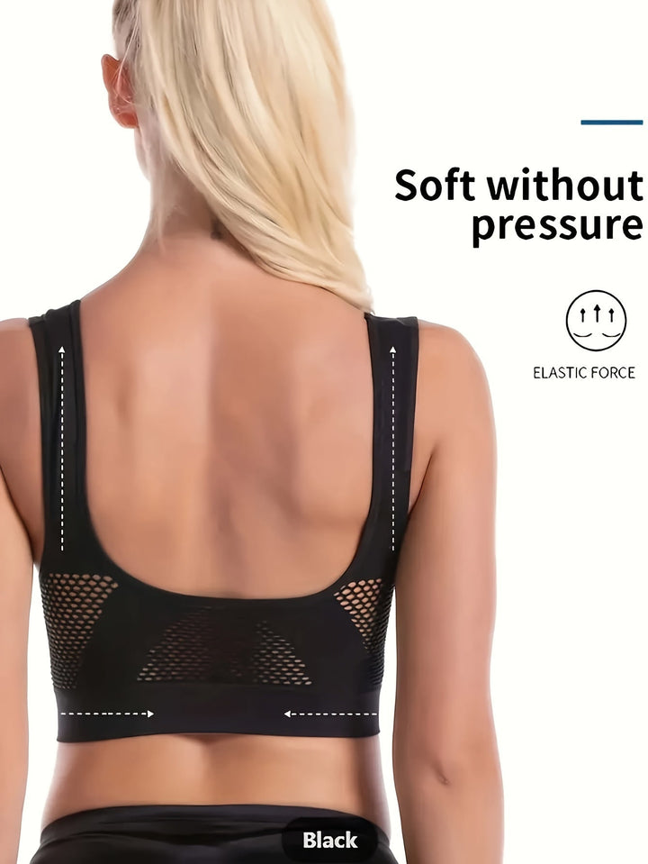 Womens Seamless Padded Sports Bra Breathable Supportive Activewear