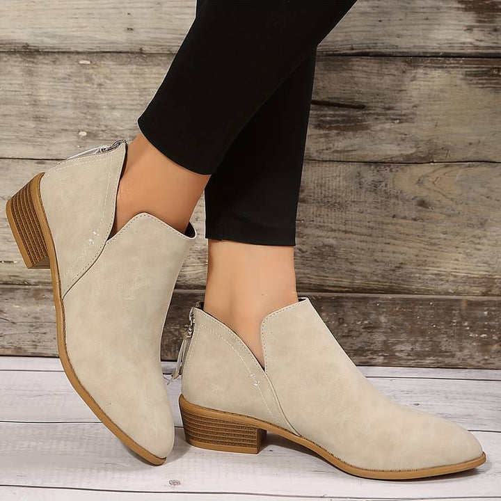 Womens Ankle Boots Leather Comfortable Fit