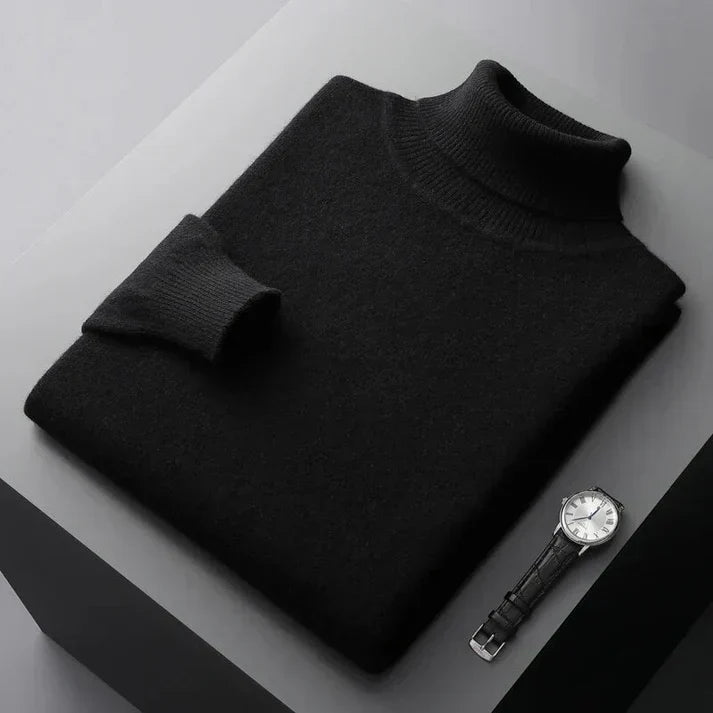 Mens Cashmere Turtleneck Sweater Classic Fit
