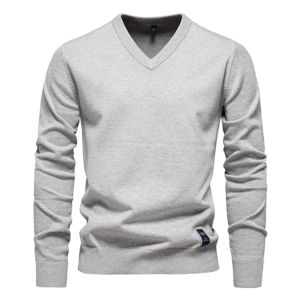 Mens V-Neck Sweater Classic Fit - BritishMode