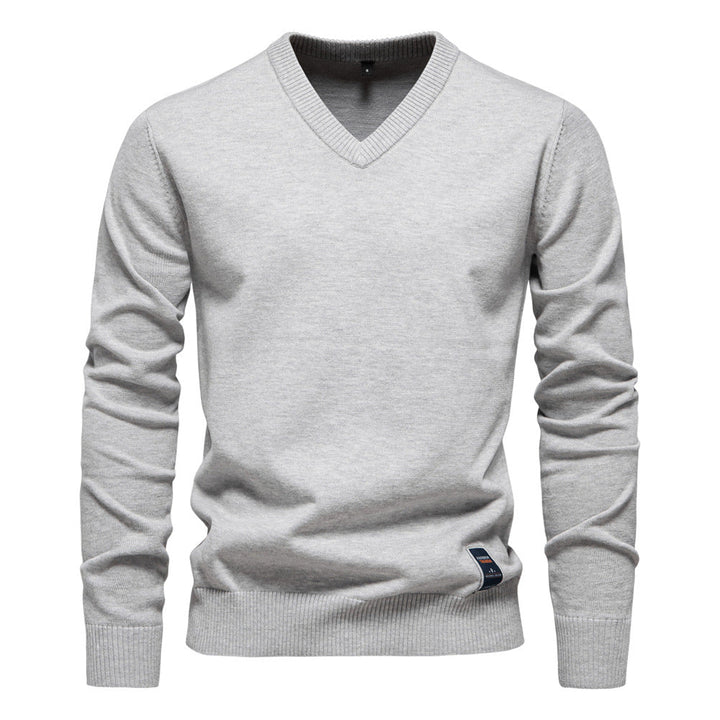 Mens V-Neck Sweater Classic Fit - BritishMode