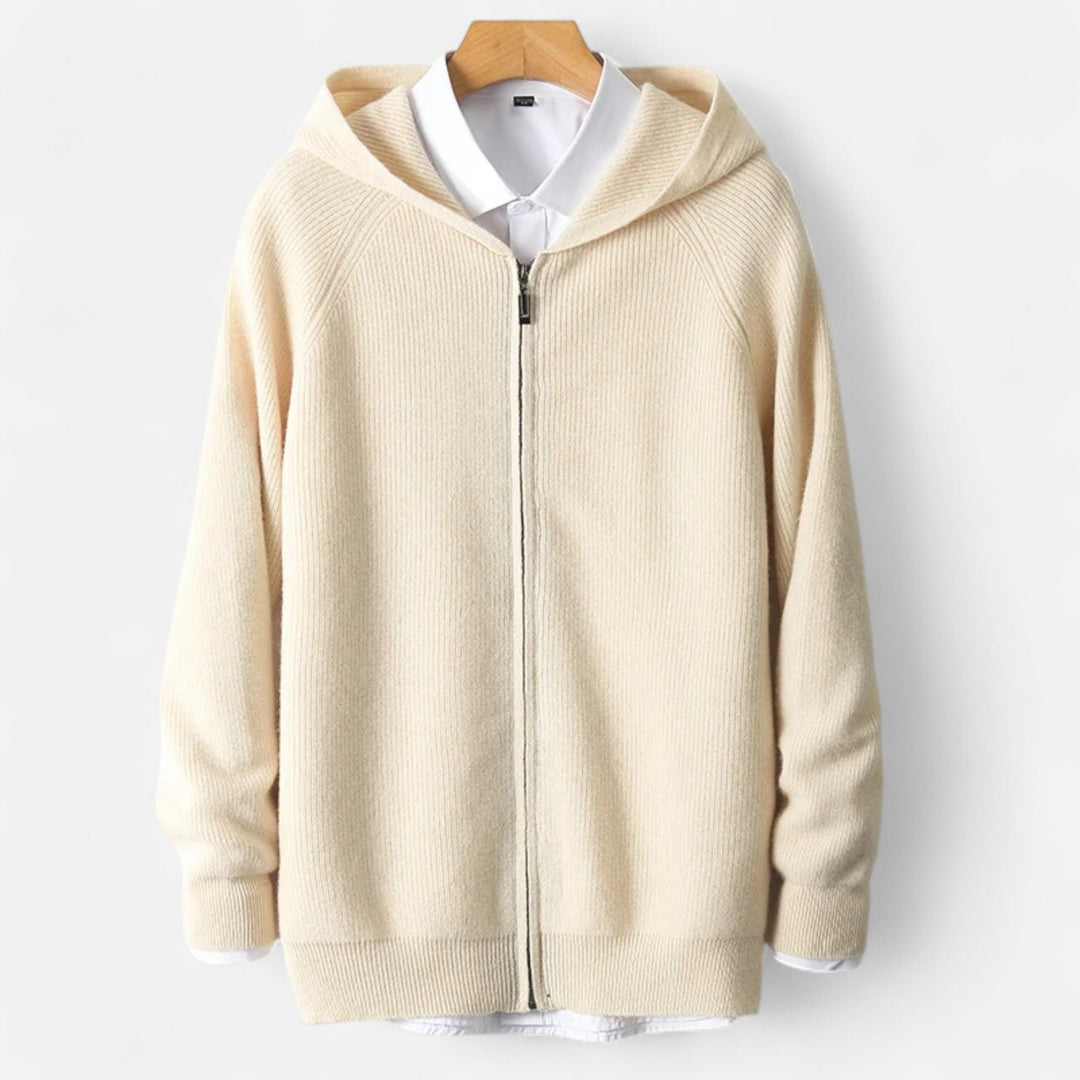 Mens Knit Hooded Sweatshirt Cozy Fit - BritishMode