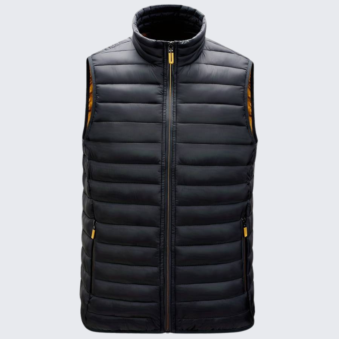Mens High-Collar Gilet Lightweight Sleeveless Vest