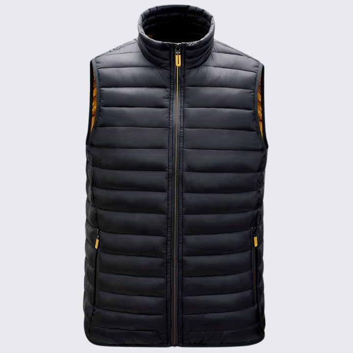 Mens High-Collar Gilet Lightweight Sleeveless Vest
