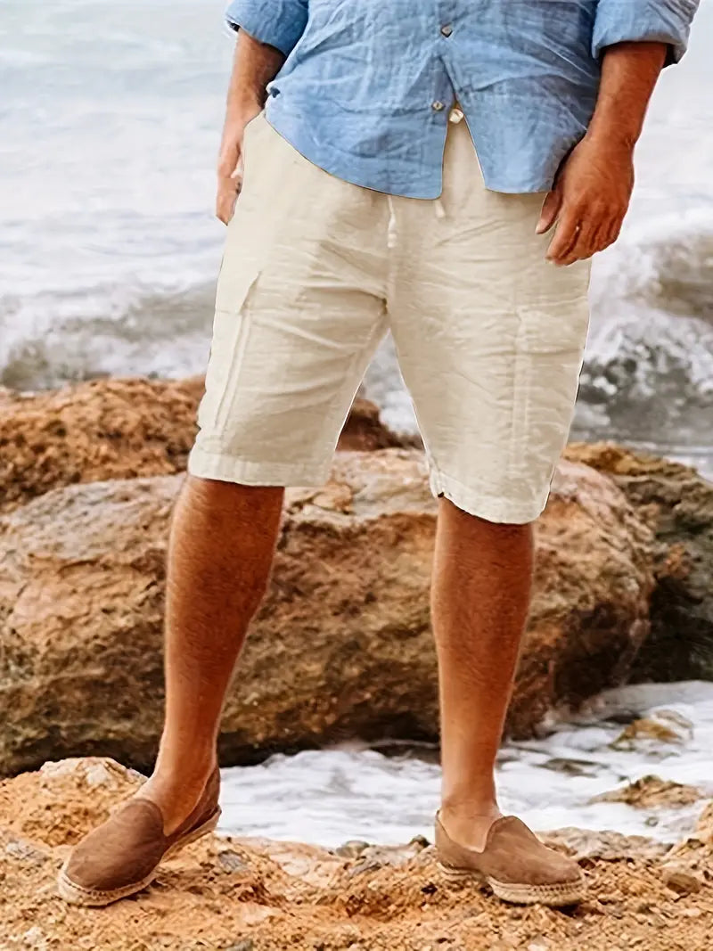 Mens Cargo Shorts Cotton Spring Summer