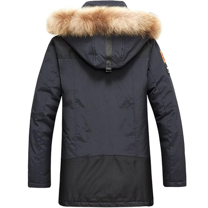 Mens Hooded Winter Jacket Warm Insulated Fit