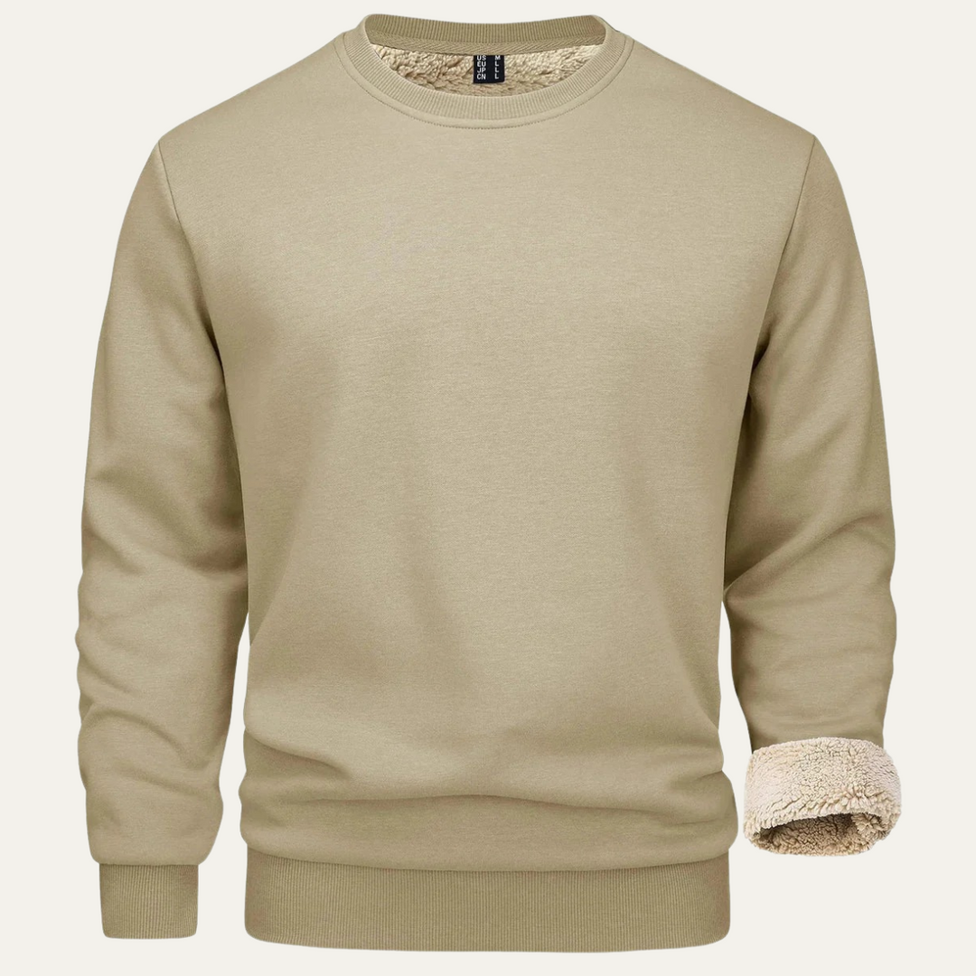 Mens Sweatshirt Fleece Lined Crewneck