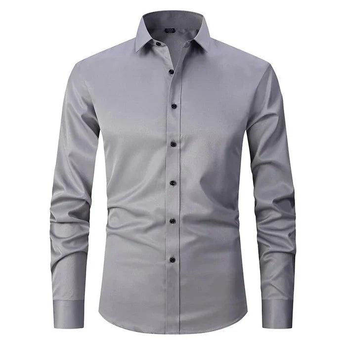 Mens Casual Button-Down Shirt Classic Fit Cotton