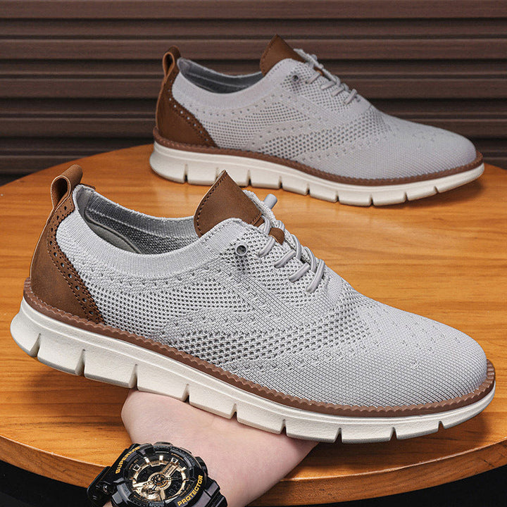 Mens Oxford Sneakers Breathable Mesh Upper