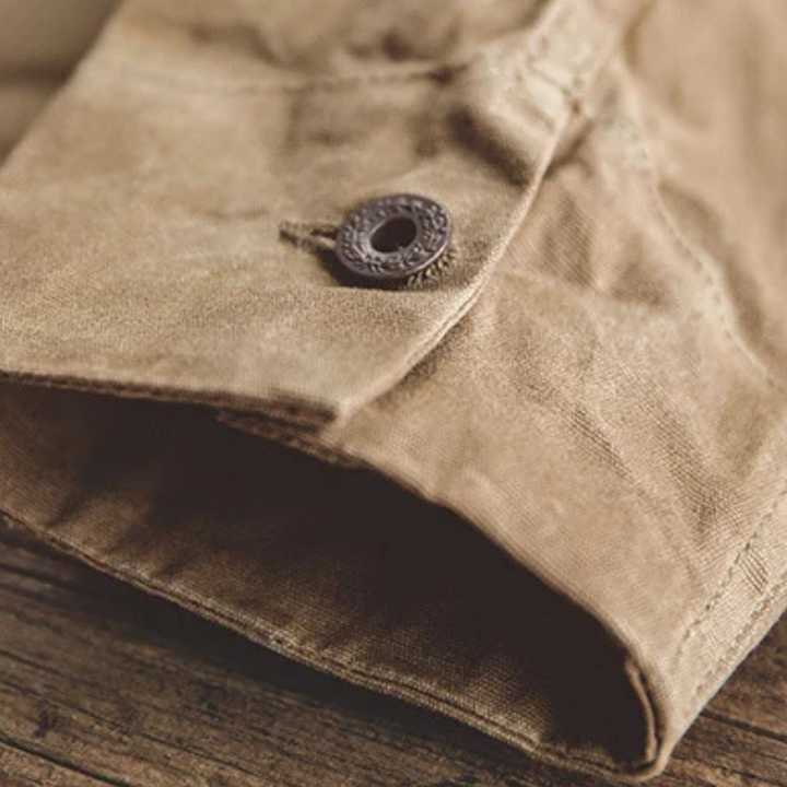 Mens Vintage Canvas Windproof Jacket Classic Fit