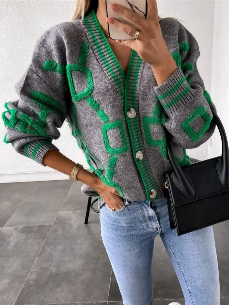 Womens Open Front V-Neck Sweater Cardigan