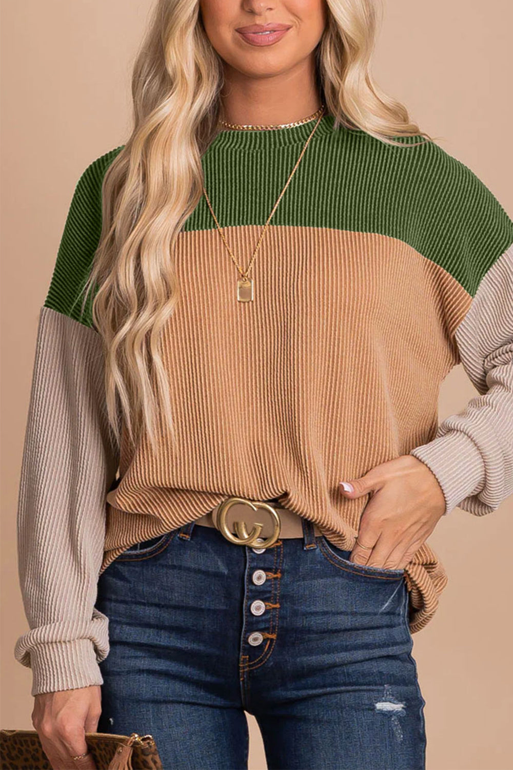 Womens Long Sleeve Sweater Warm Knit Winter