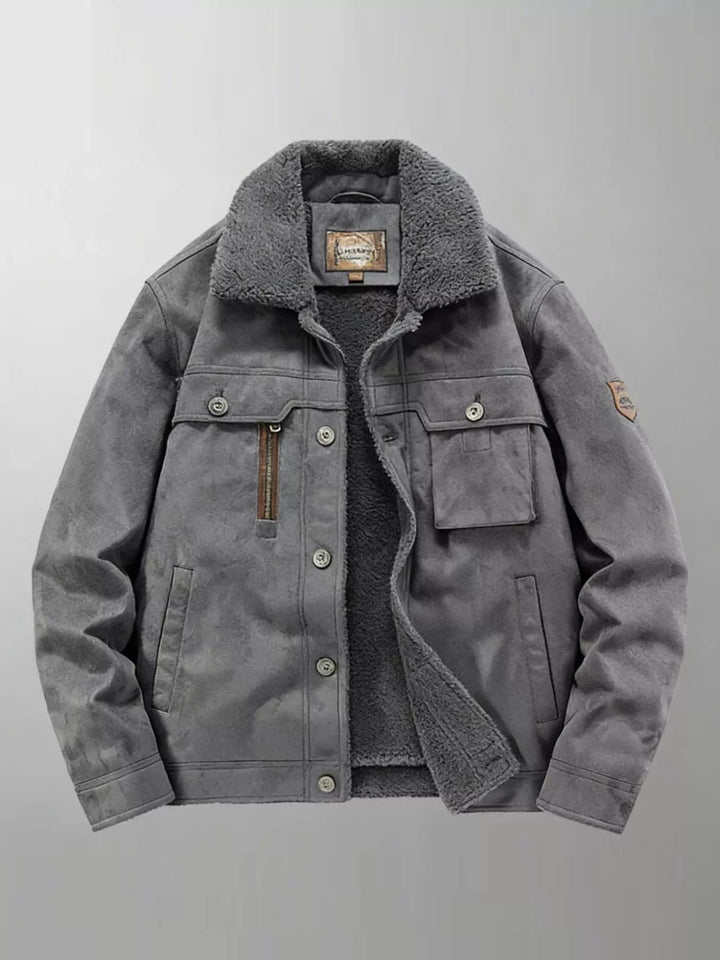 Mens Fleece Lined Coat Plus Size Regular Fit