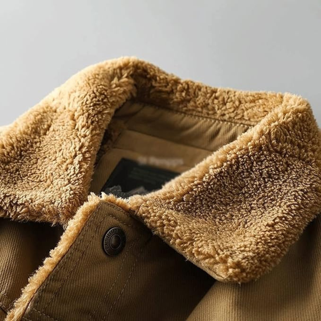 Mens Outdoor Winter Jacket Wool Lined Regular Fit