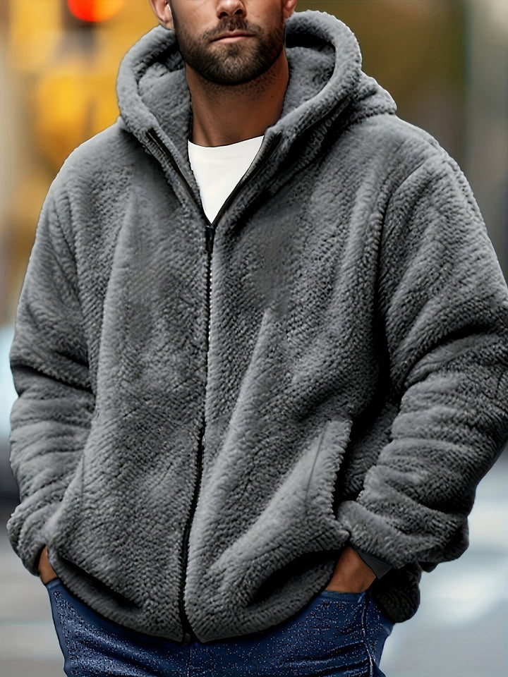 Mens Plus Size Zip-Up Hoodie Casual Comfort Fit - BritishMode