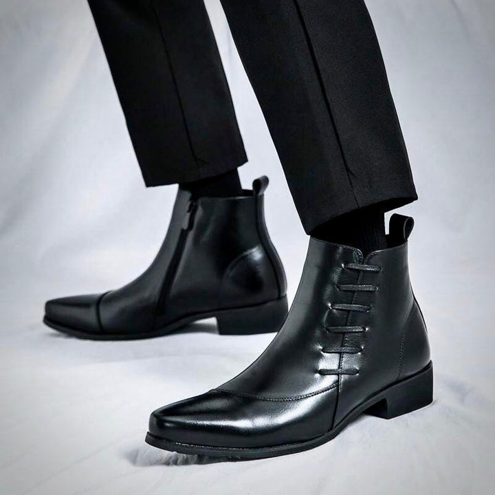 Mens Leather Dress Boots Refined Style