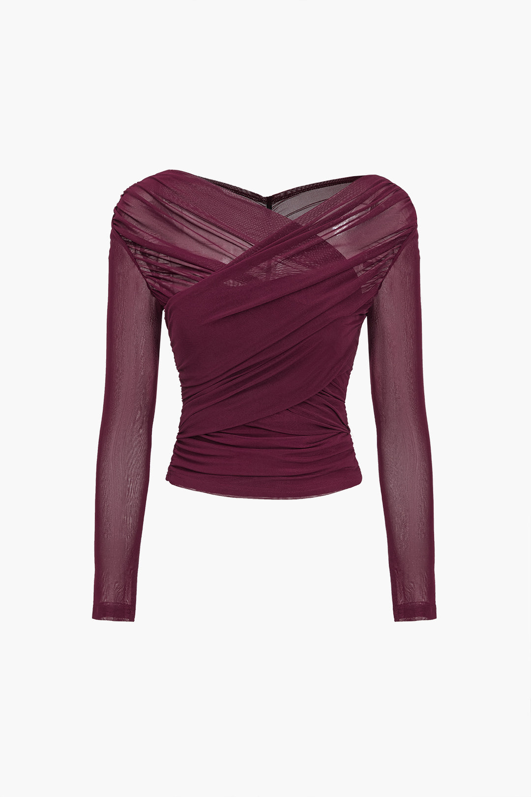 Womens Lace Blouse Textured Breathable Long Sleeve