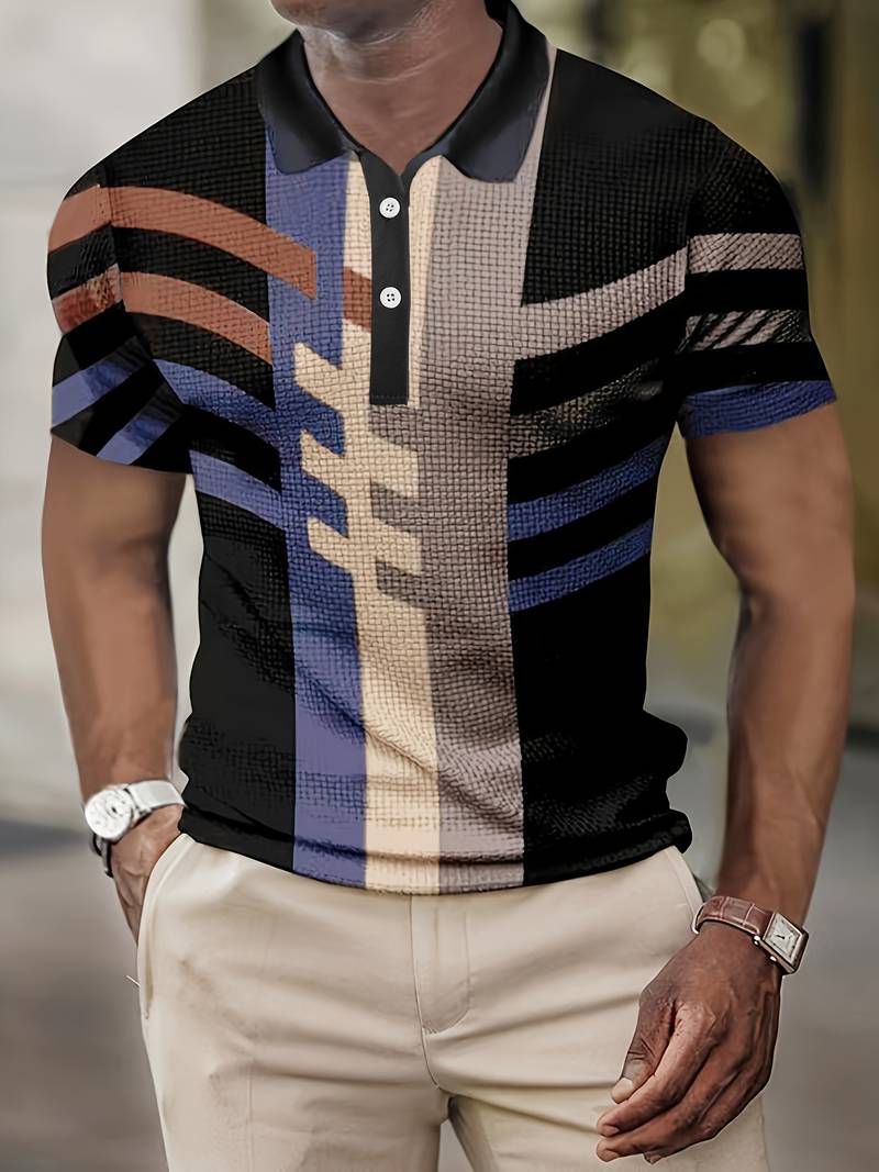 Mens Casual Shirt Vintage Style Quarter-Button - BritishMode