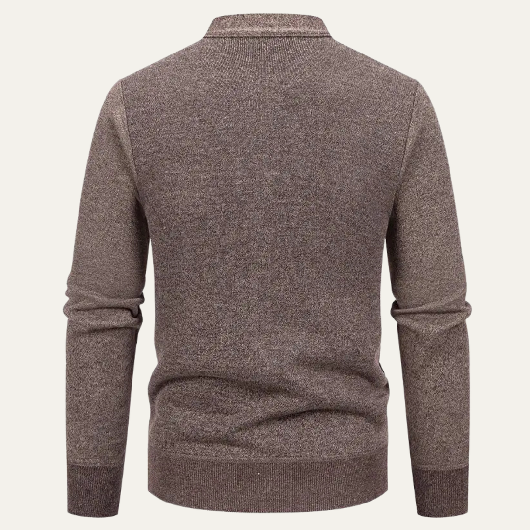 Mens Slim Fit Knitted Cardigan Button-Up V-Neck