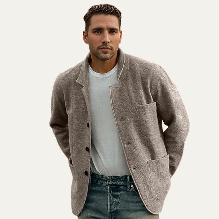 Mens Casual Jacket Soft Button Front - BritishMode