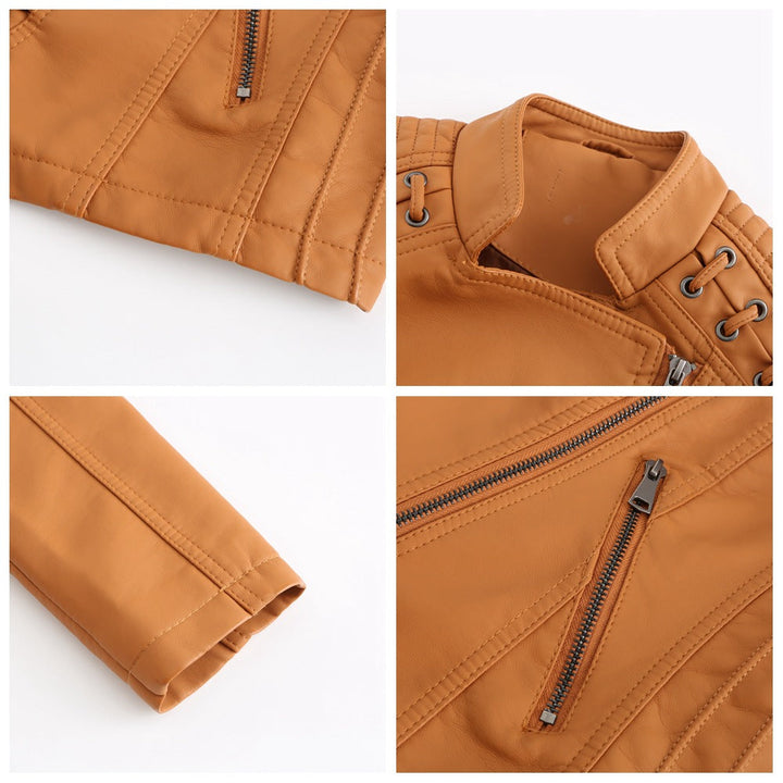 Mens Leather Jacket Lambskin Slim Fit
