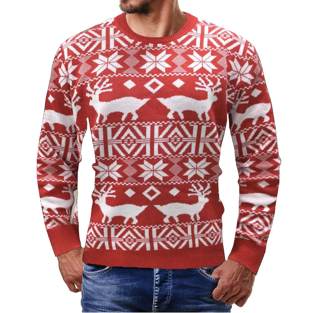 Mens Knitted Sweater Round Neck Regular Fit - BritishMode