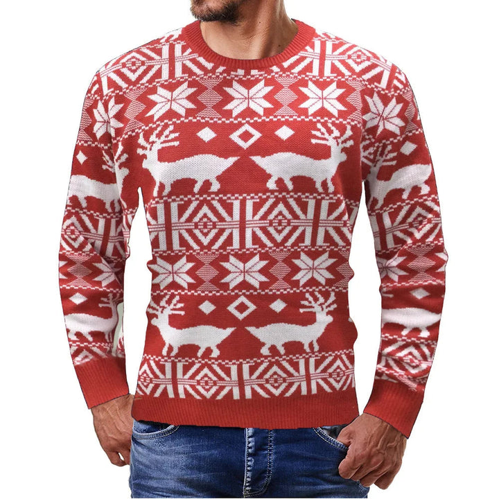 Mens Knitted Sweater Round Neck Regular Fit - BritishMode