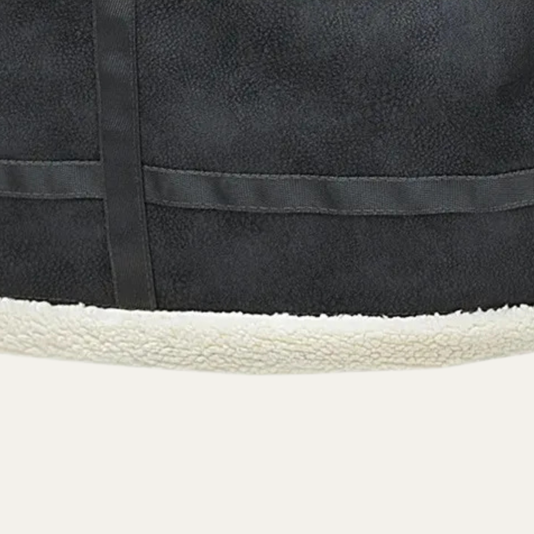 Mens Suede Aviator Jacket with Fleece Lining Winter Fit