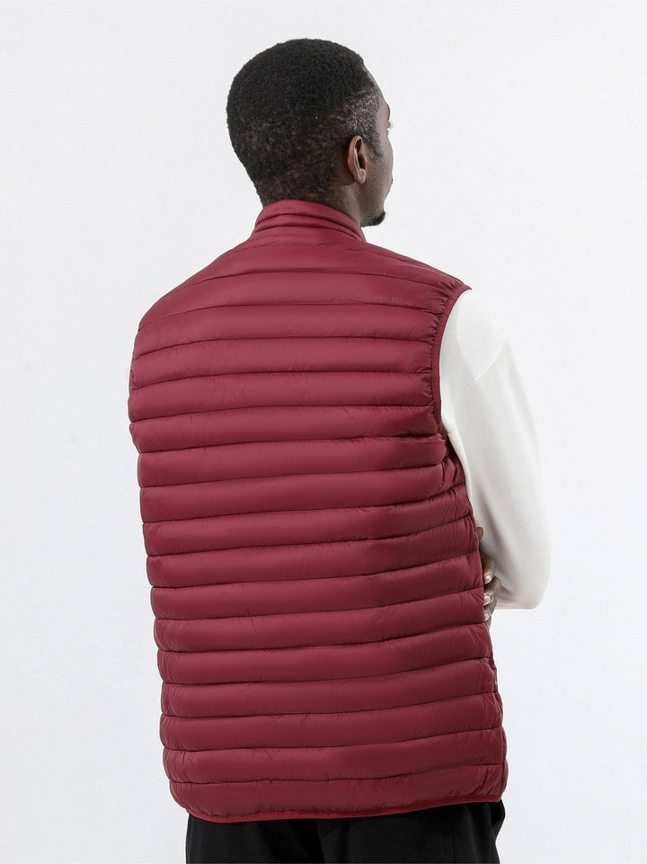 Mens High-Collar Gilet Lightweight Sleeveless Vest