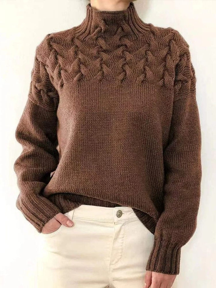 Womens Knit Sweater Wool Blend Warm Fit