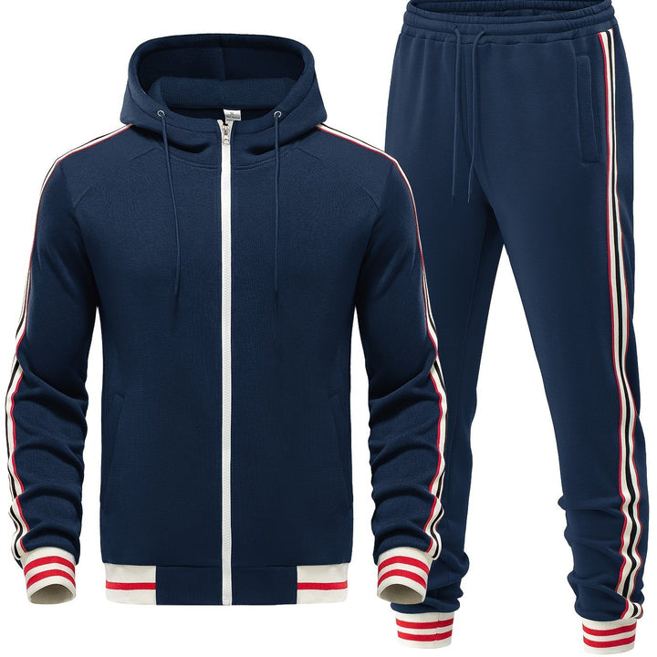 Mens Tracksuit Set Hooded Athletic Fit