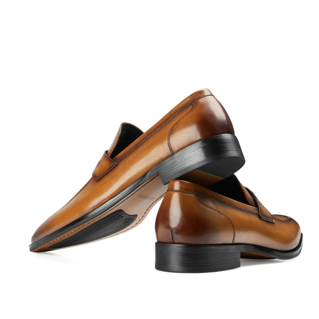 Mens Penny Loafers Leather Classic Slip-On