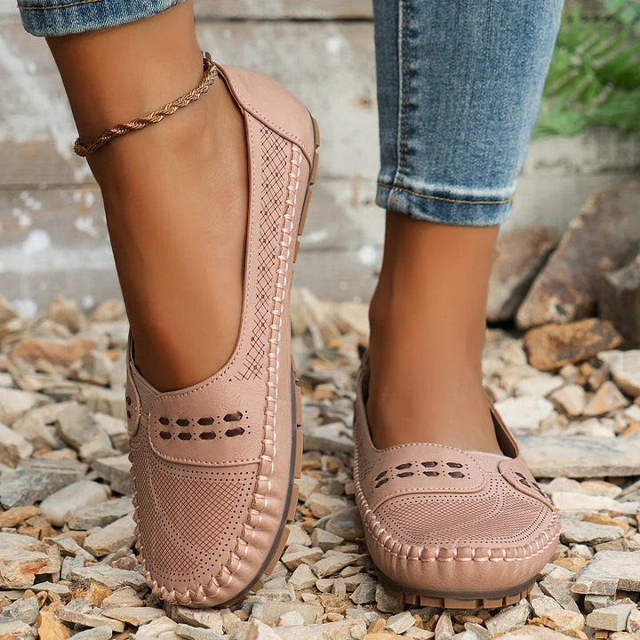 Womens Orthopedic Loafers with Cushioned Insole Slip-On
