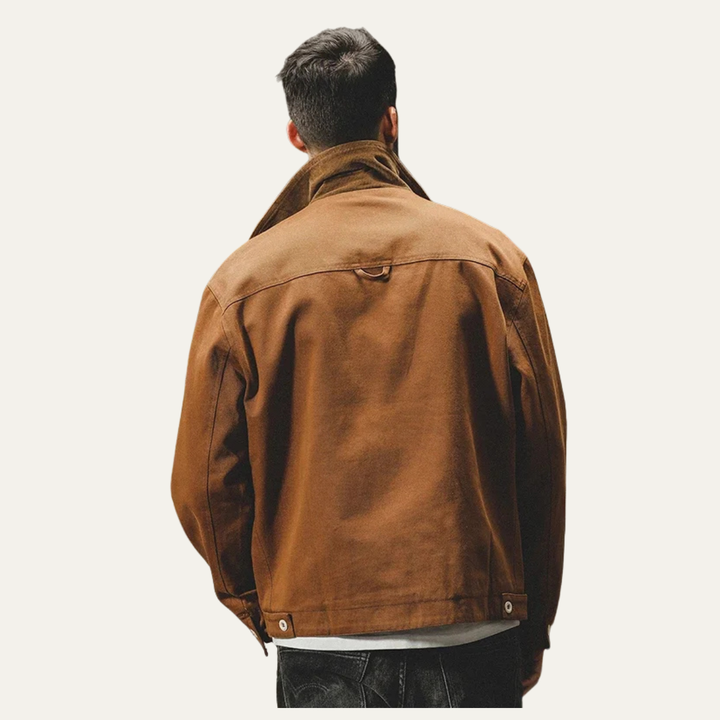 Mens Casual Button-Up Outerwear Jacket Modern Fit