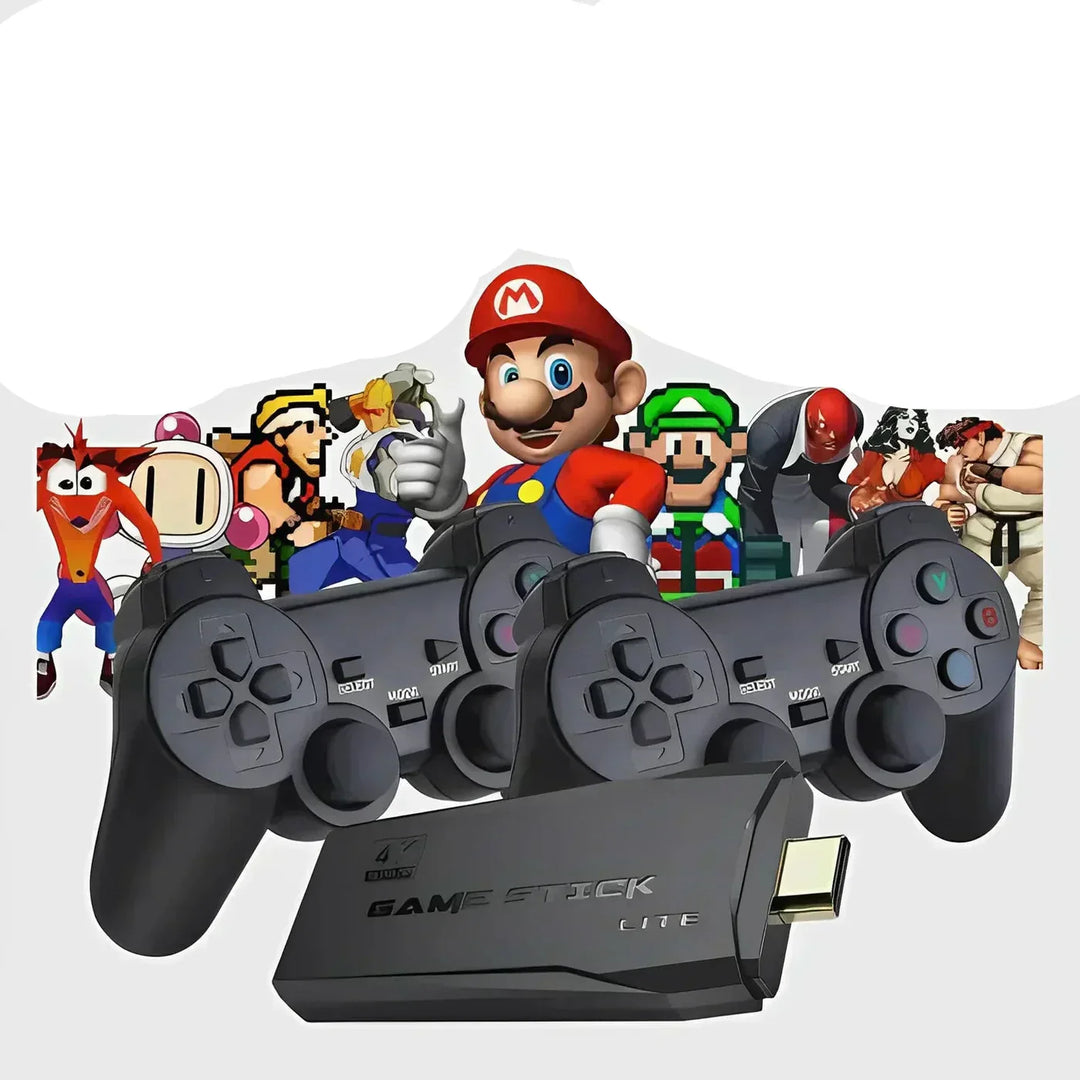 Classic Gaming Console 64GB Bundle with Controllers and Games - BritishMode