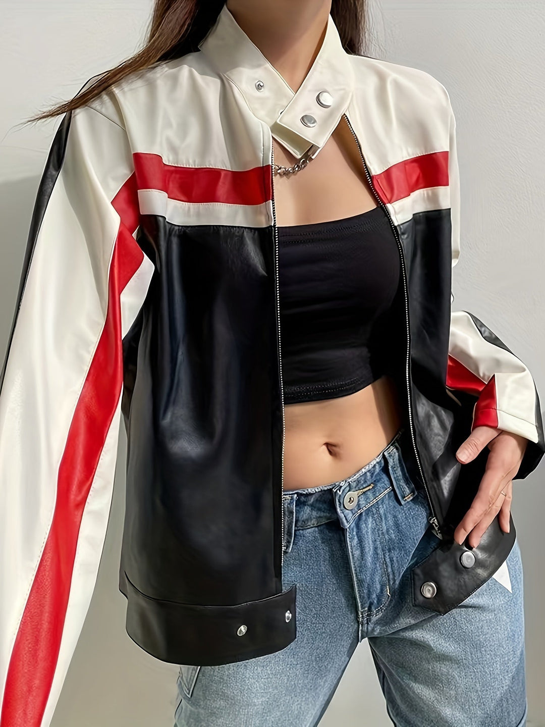 Womens Patterned Jacket Relaxed Fit