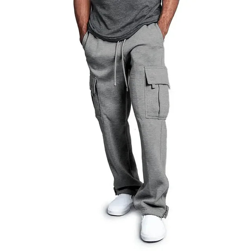Mens Cargo Jogging Trousers Fleece Comfortable Fit