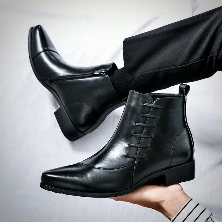 Mens Leather Dress Boots Refined Style