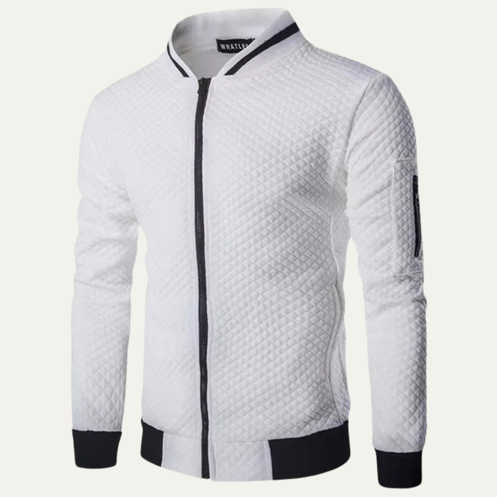 Mens Bomber Jacket Lightweight Diamond Quilted Design